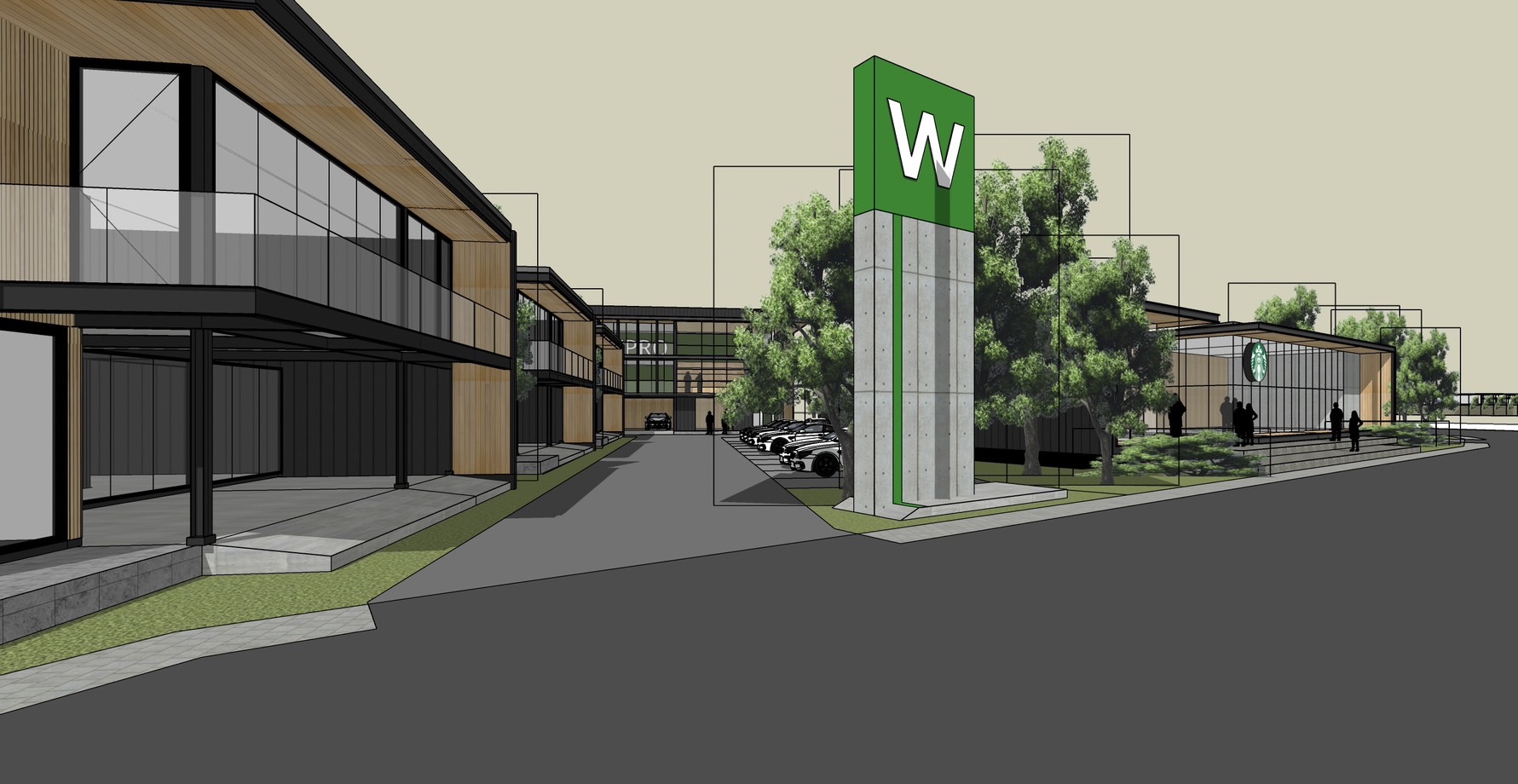 โชว์รูมและออฟฟิศ 2 ชั้น ขนาด 200 ตารางเมตร (อาคารA)