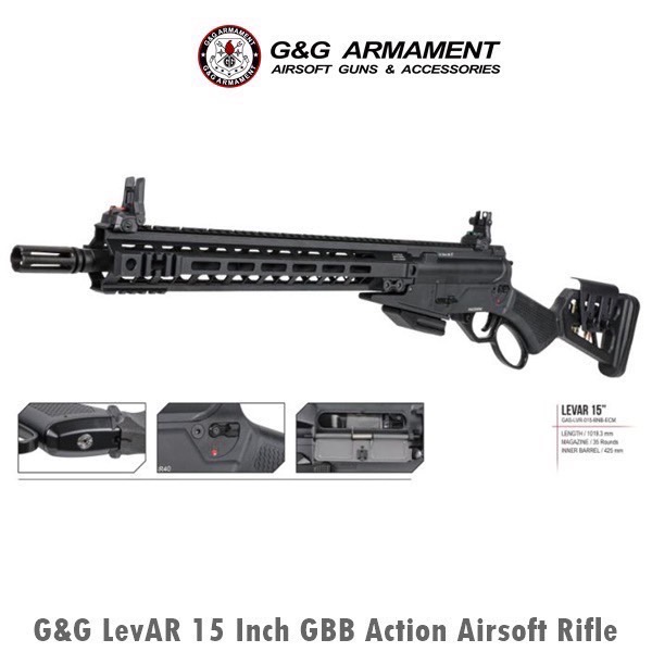 LEVAR 15 INCH GAS POWERED LEVER ACTION AIRSOFT - G&G (ออเดอร์ล่วงหน้า)