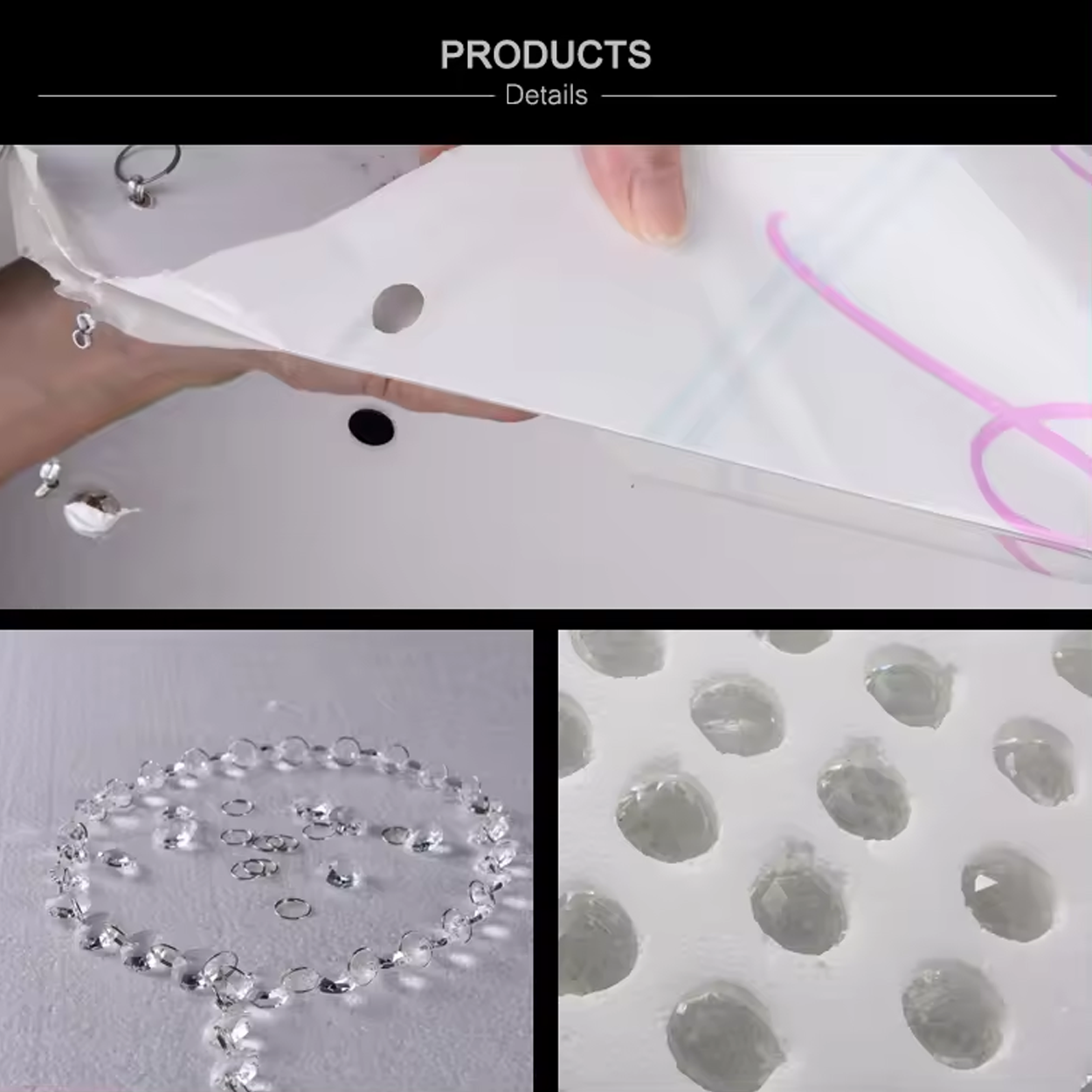 โคมไฟระย้า คริสตัล Chandelier Steel + Crystal LED GU10