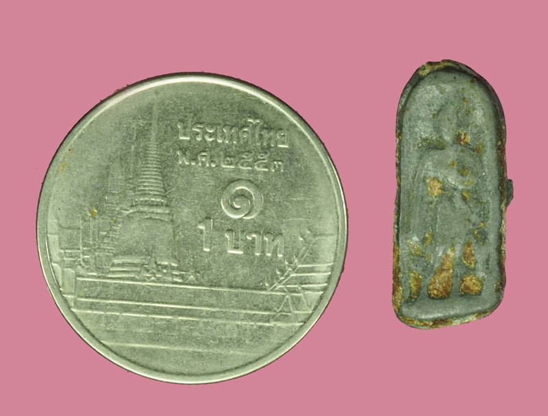 A5776 พระลีลา เนืื้อชินเขียว ไม่ทราบที่และปีสร้าง 3