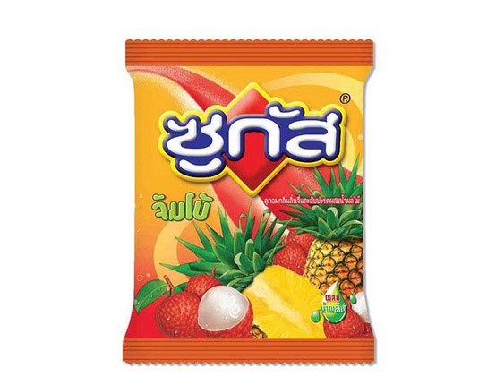 8851929013112 ซูกัสจัมโบ กลิ่นลิ้นจี่และสับปะรด 45ก.