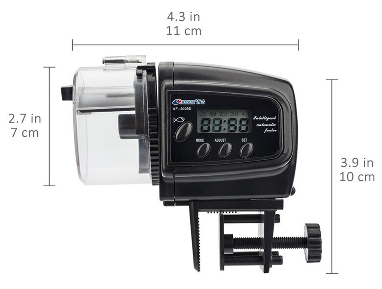 Resun AF-2009D(เครื่องให้อาหารปลาอัตโนมัติระบบดิจิติล ตั้งเวลาได้ 4 ครั้ง/วัน ปรับปริมาณอาหารได้)