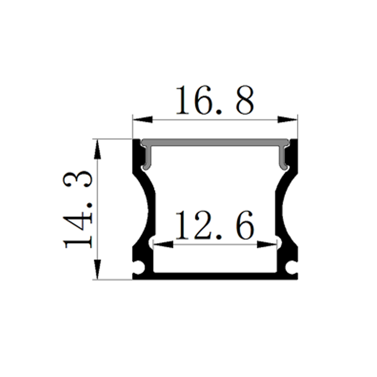 รางไฟเส้น อลูมิเนียม Track Aluminum Profile 1202
