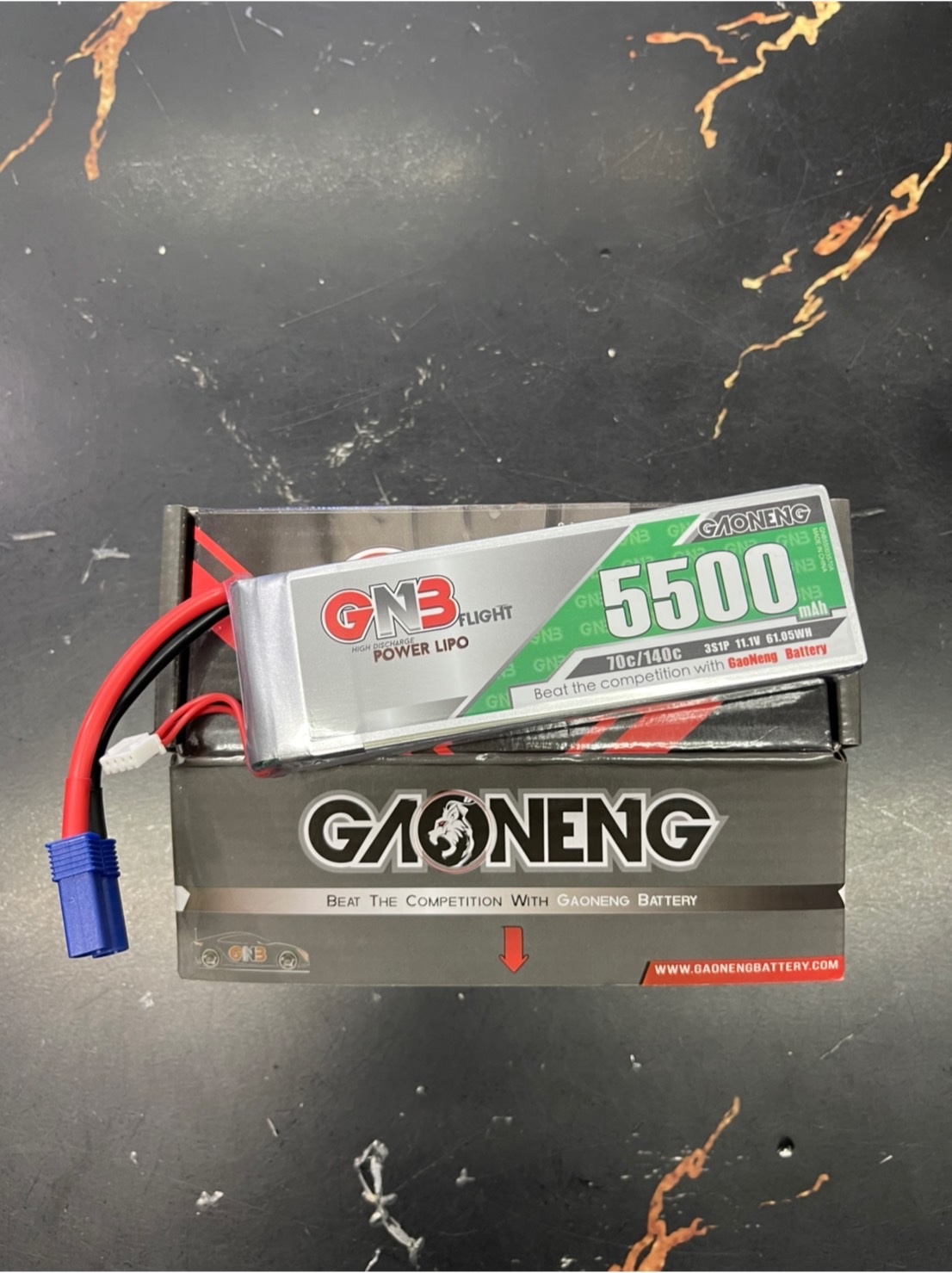 แบตเตอรี่ รถบังคับ 5500mAh Gaoneng 5500 mAh. 11.1V 3S 70C (ปลั๊กXT60)