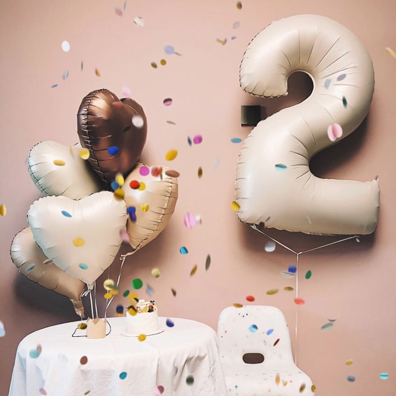 ลูกโป่งตัวเลข 0-9 สีขาว ฟอยล์ ลูกโป่งวันเกิด ปาร์ตี้เทศกาลต่างๆ PT082