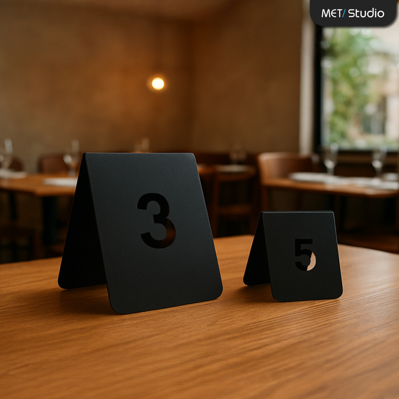 ป้ายหมายเลขโต๊ะ MET Studio |เลือกหมายเลขได้เอง 1-99 พ่นสี Powder Coat ทนแดด กันน้ำทนแดด กันน้ำ สำหรับร้านอาหาร ร้านกาแฟ
