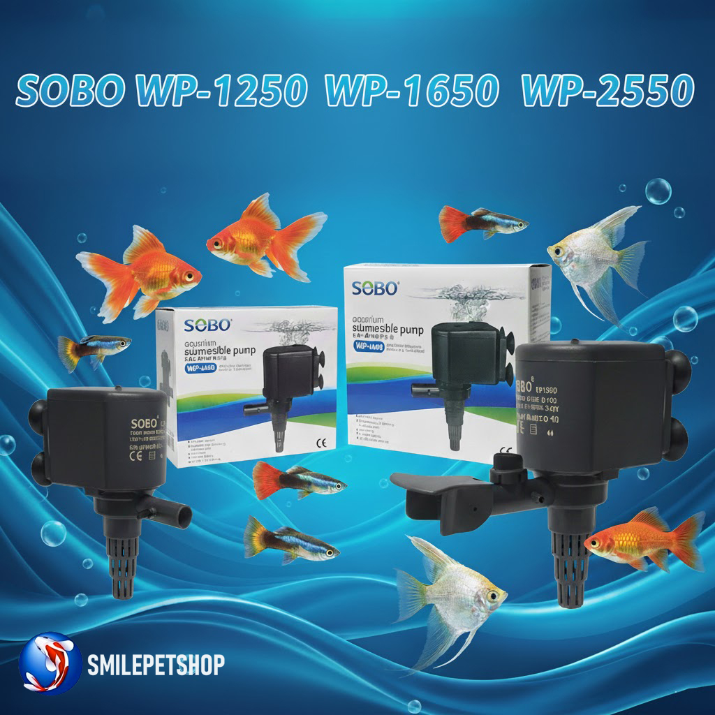 SOBO WP-1250 WP-1650 WP-2550(ปั้มน้ำ สำหรับทำระบบกรอง นำพุ น้ำตก หมุนเวียนน้ำ ในตู้ปลาและบ่อปลา ประกันศูนย์ SOBO)