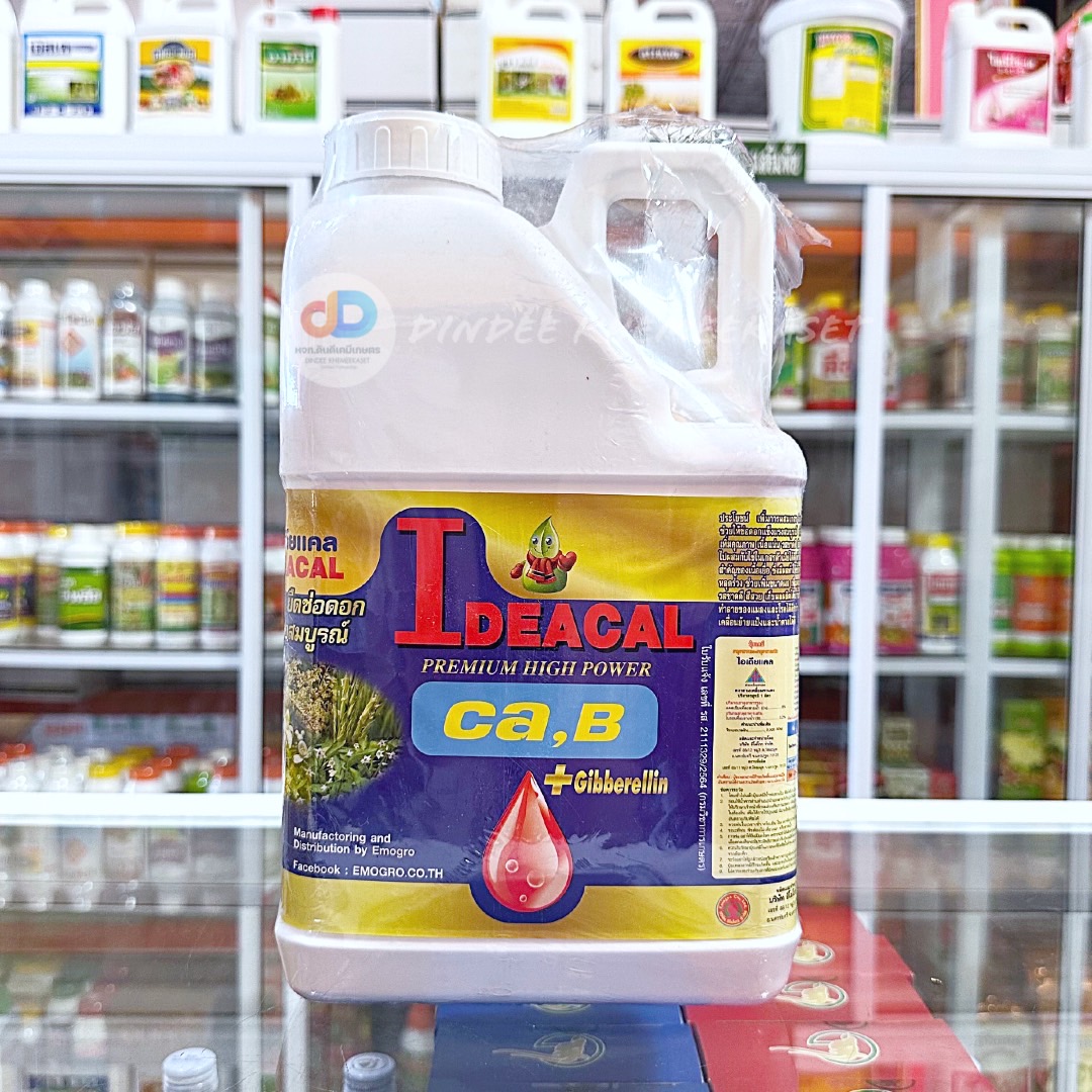 ไอเดียแคล (I DEACEL) Ca8%,B0.2%ขั้วเหนียว ยืดช่อดอก ออกดอกสมบูรณ์ ขนาด5 ลิตร