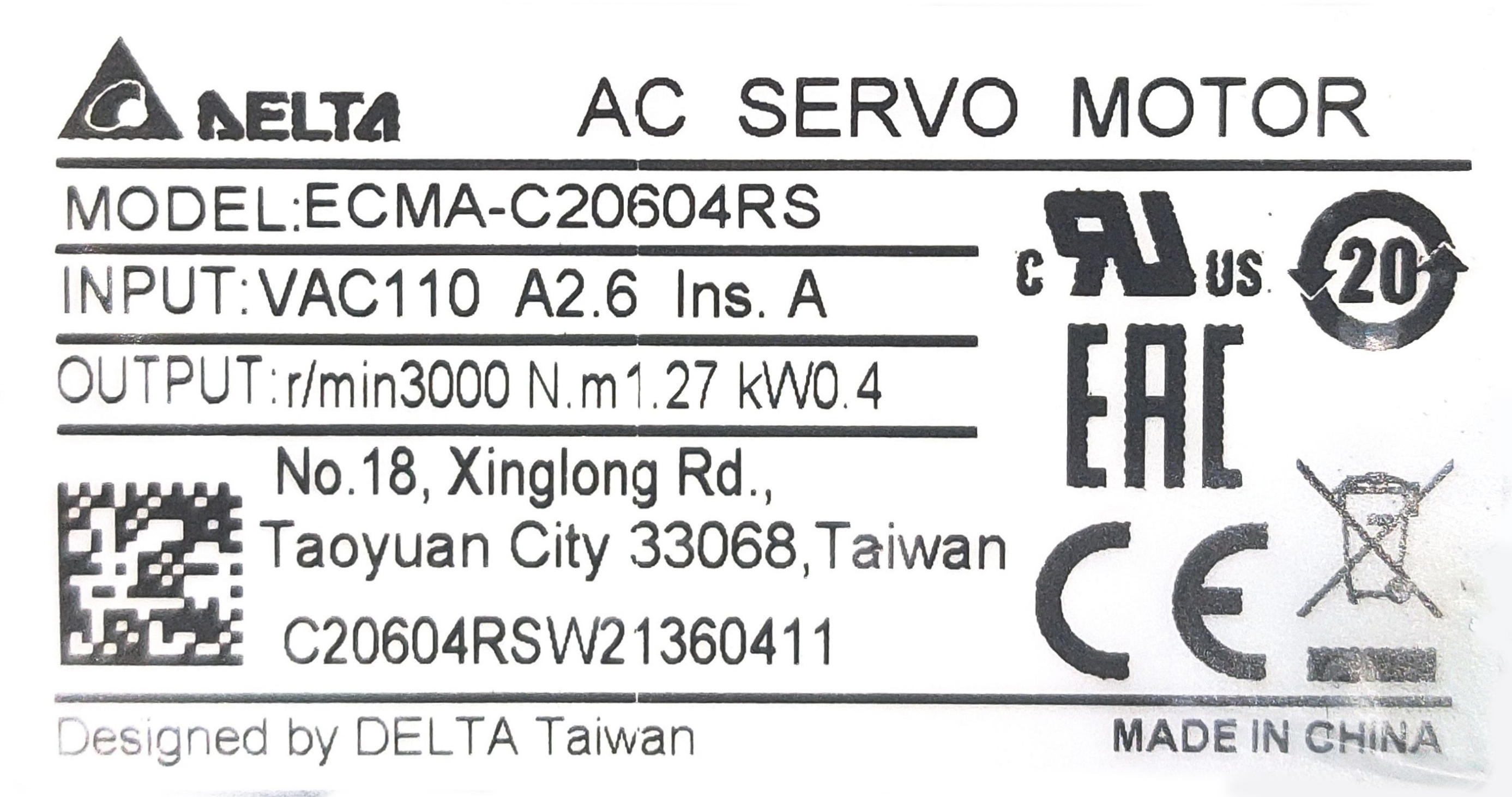 Servo Motor ECMA-C20604RS