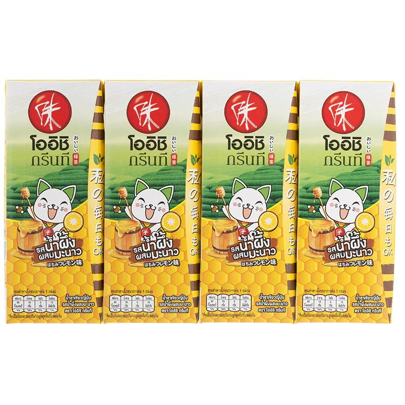 8854698002073 180ml.10บ.-โออิชิ-น้ำผึ้งผสมมะนาว (แพค4กล่อง)