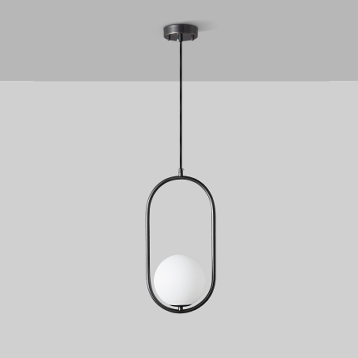 โคมไฟแขวนเพดาน Pendant Lamp All copper glass, Black Color LED E14