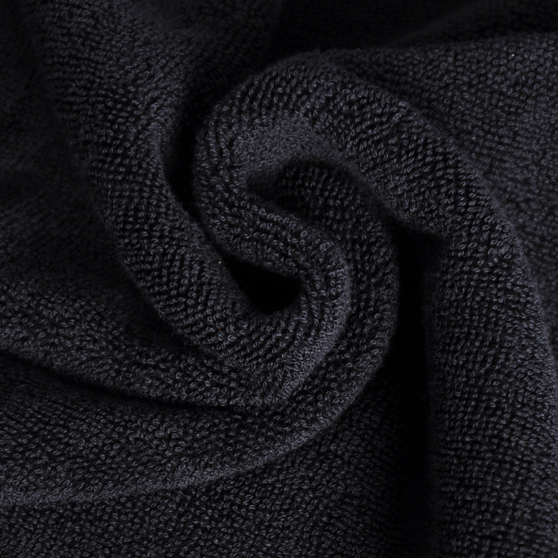 ผ้าเช็ดตัว สีดำ ผืนใหญ่ หนานุ่ม ซับน้ำดีมาก TC06