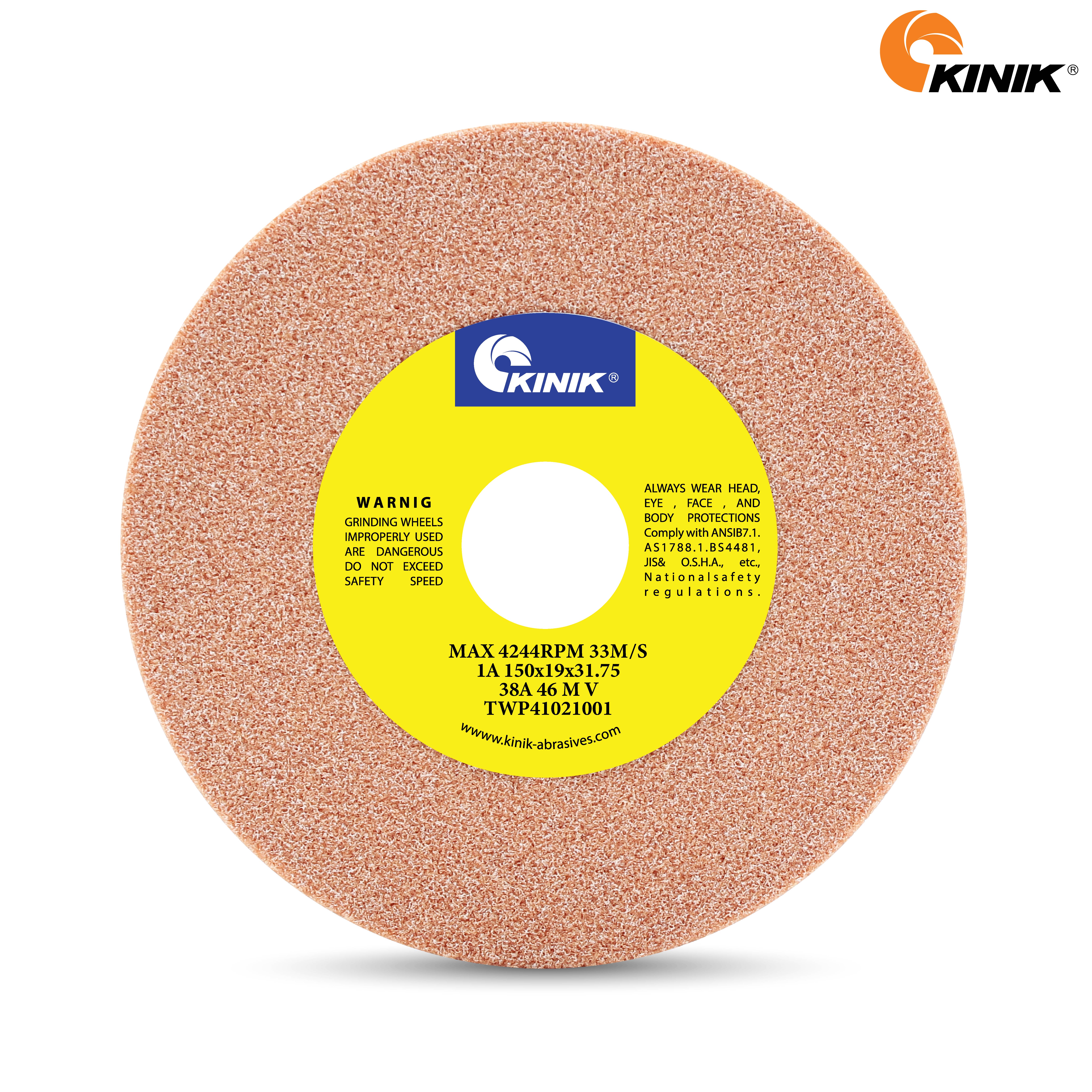 หินเจียร KINIK 38A46MV1A 150x19x31.75 mm.