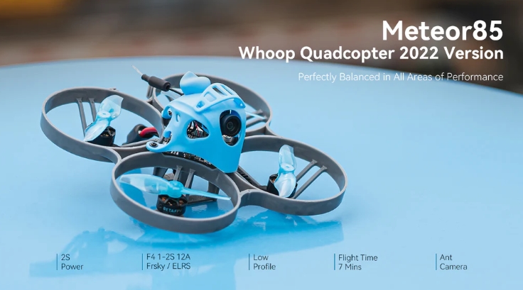 BETAFPV Meteor85 2022 Brushless Whoop Quadcopter โดรนใบพัดขนาด 2นิ้ว บินดี บินซิ่ง สู้ลมได้สบาย ในชุดมีแบตให้ และ อะไหล่