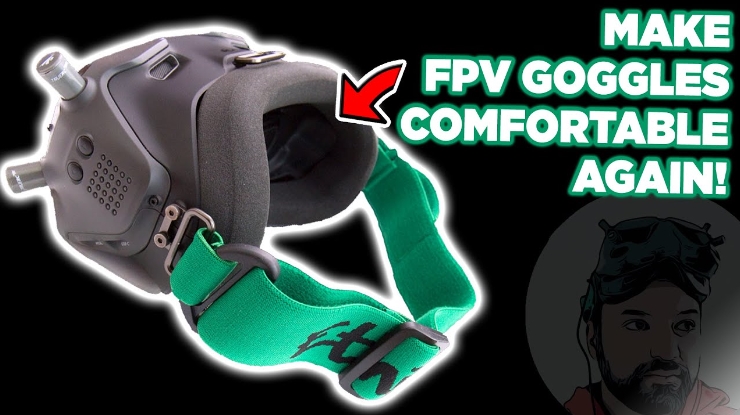 ETHIX GOGGLE STRAP HD Green (Black LOGO) สายรัดแว่า DJI Goggle , Walksnail ฯลฯ