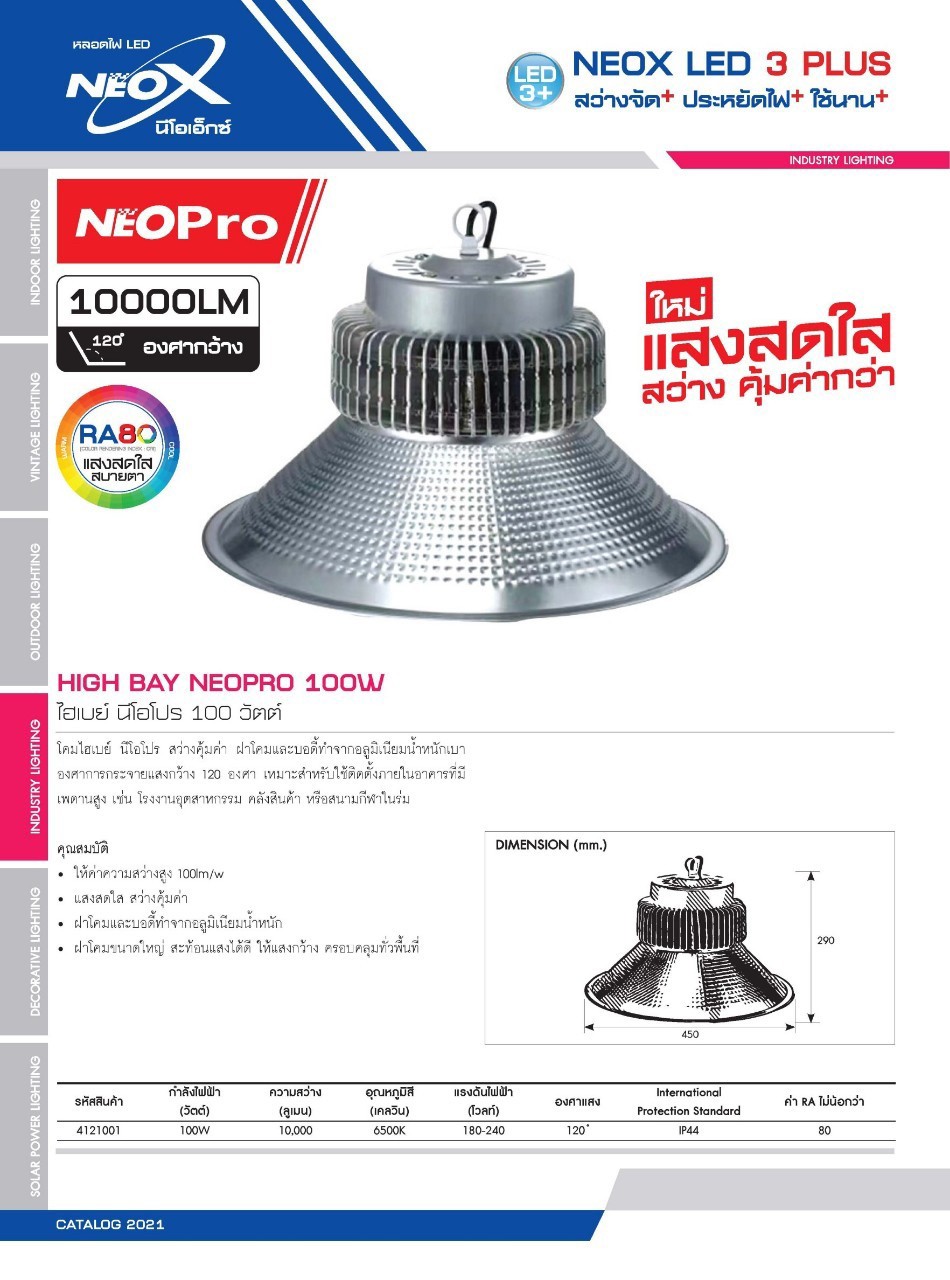 โคมไฮเบย์NEOPRO100w