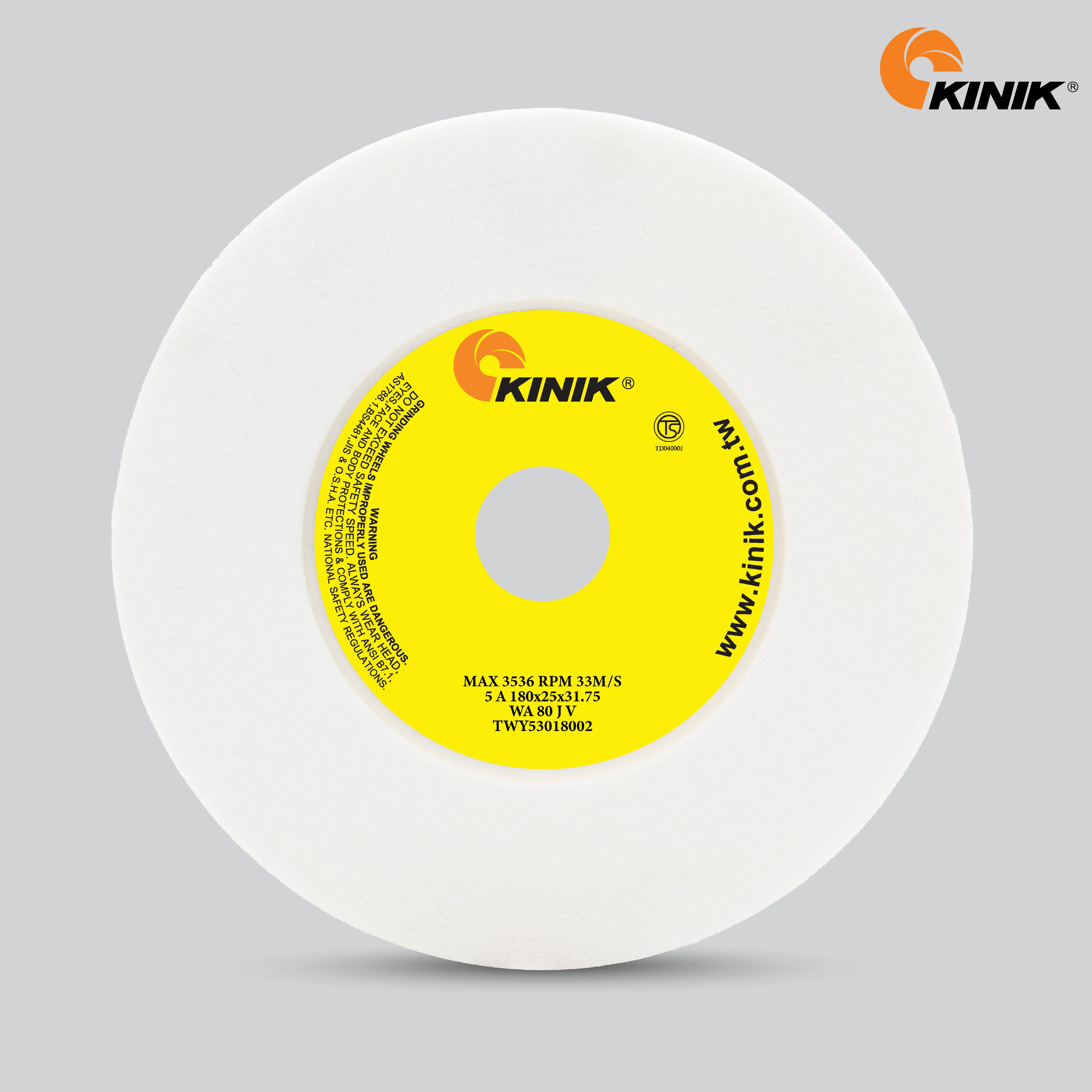 หินเจียร KINIK WA80JV5A 180x25x31.75 mm.