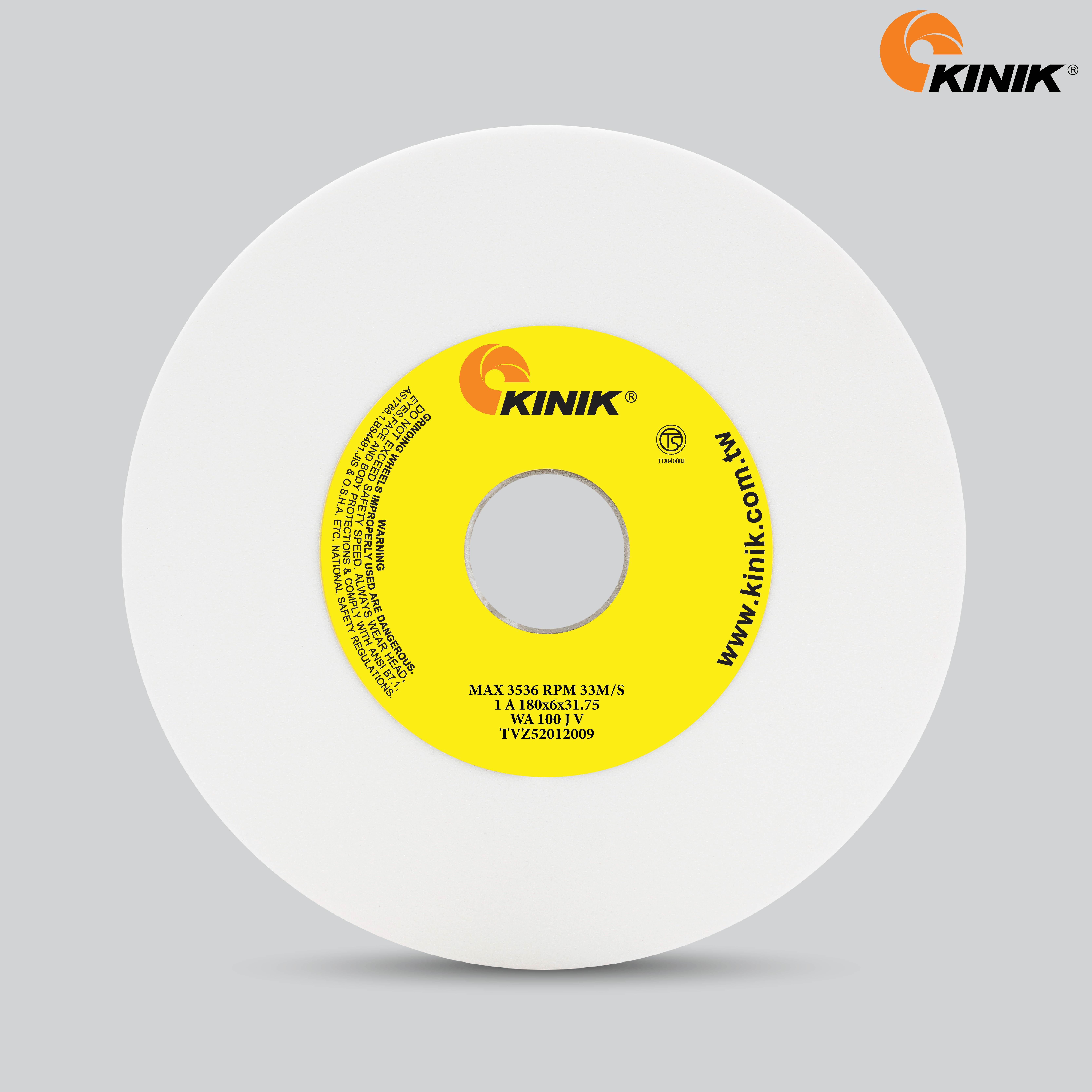 หินเจียร KINIK WA100JV1A 180x6x31.75 mm.