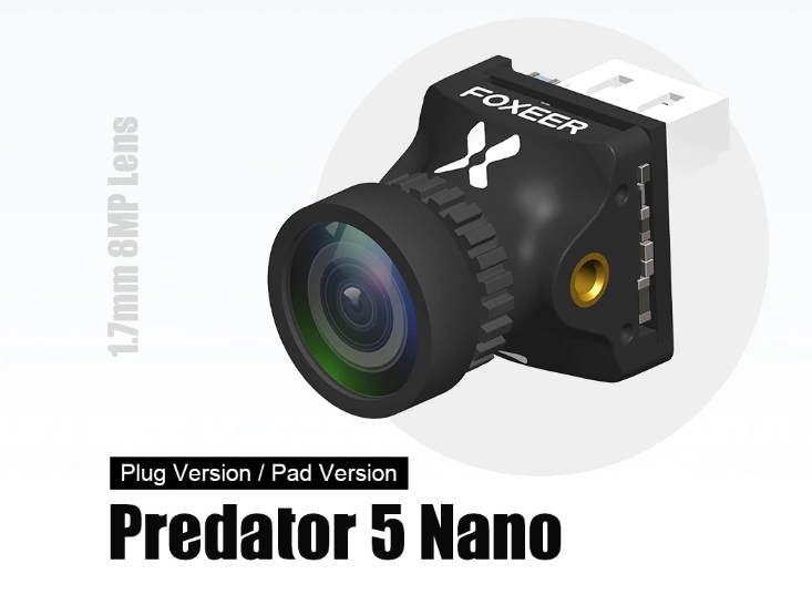 Foxeer Predator 5 Racing Mini Micro Nano กล้อง FPV Camera 1000tvl 4ms Latency Super WDR FPV Camera OSD กล้องติดโดรน