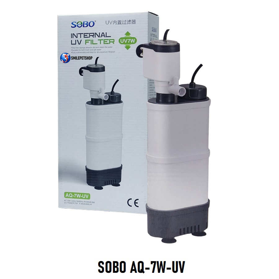SOBO Internal UV Filter AQ-5w,AQ-7w,AQ-9w(กรองในตู้พรอ้มUV กรองน้ำได้ใสสะอาด UVฆ่าเชื้อโรค กำจัดตะไคร่ ลดปัญหาปลาป่วย)