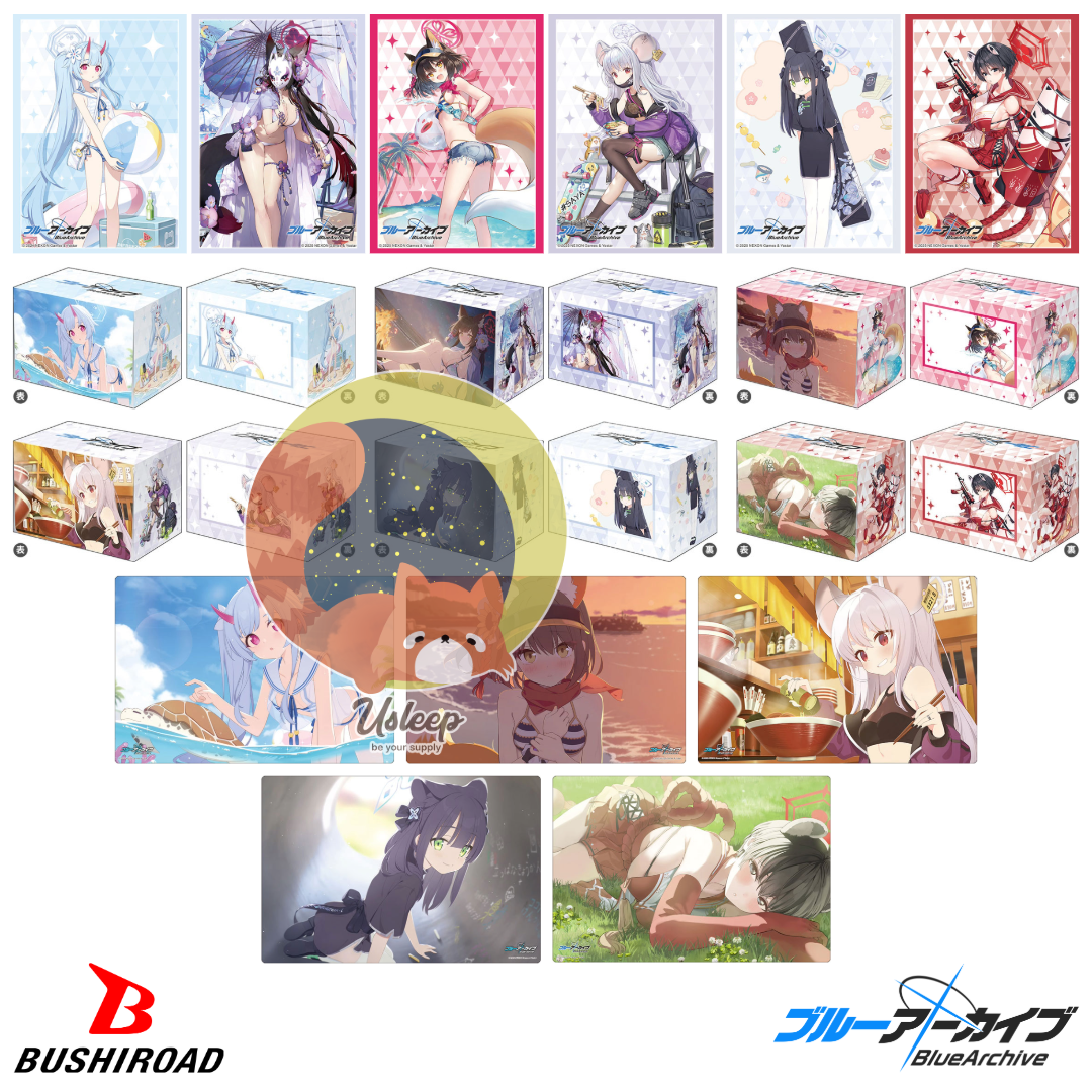 [PRE-ORDER] Bushiroad Sleeve & Deck Holder V3 & Rubber Mat V2 Blue Archive : Chise, Wakamo, Uzuna, Sana, Shun, Tsubaki