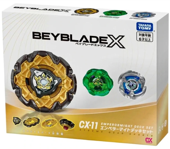 Takara Tomy Beyblade X CX-11 EmperorMight DECK SET 1 กล่อง ได้ 3ตัว ของแท้