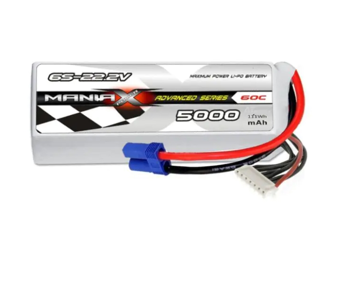 ManiaX Lipo 6S-22.2V 5000mAh 60C EC5 Advanced Series