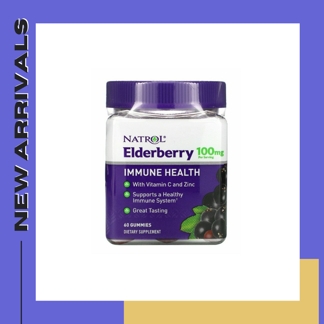 Natrol Elderberry Immune Health Gummies 100 mg. (60 gummies)
