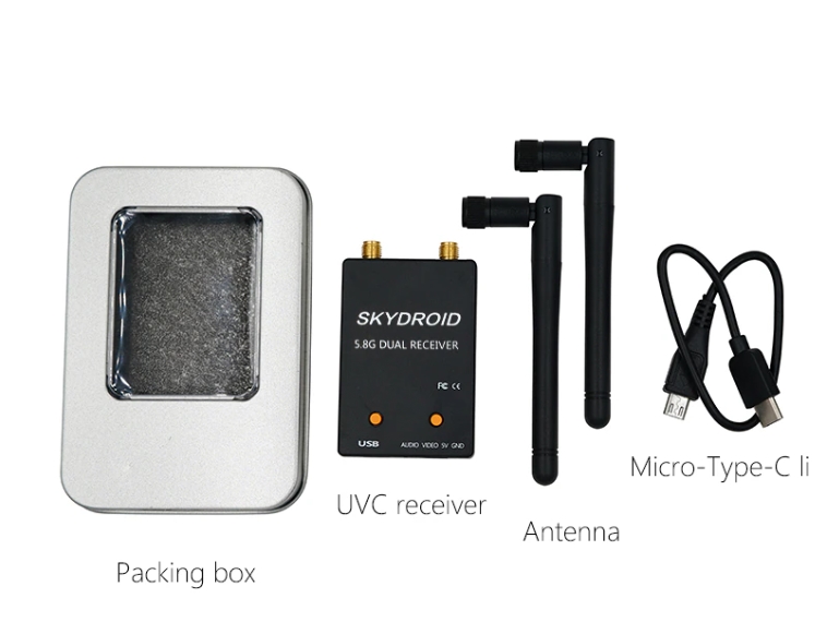 Skydroid UVC Dual Antenna Control Receiver OTG 5.8G FPV Receiver ตัวรับภาพ ต่อเข้ามือถือ รองรับ Android