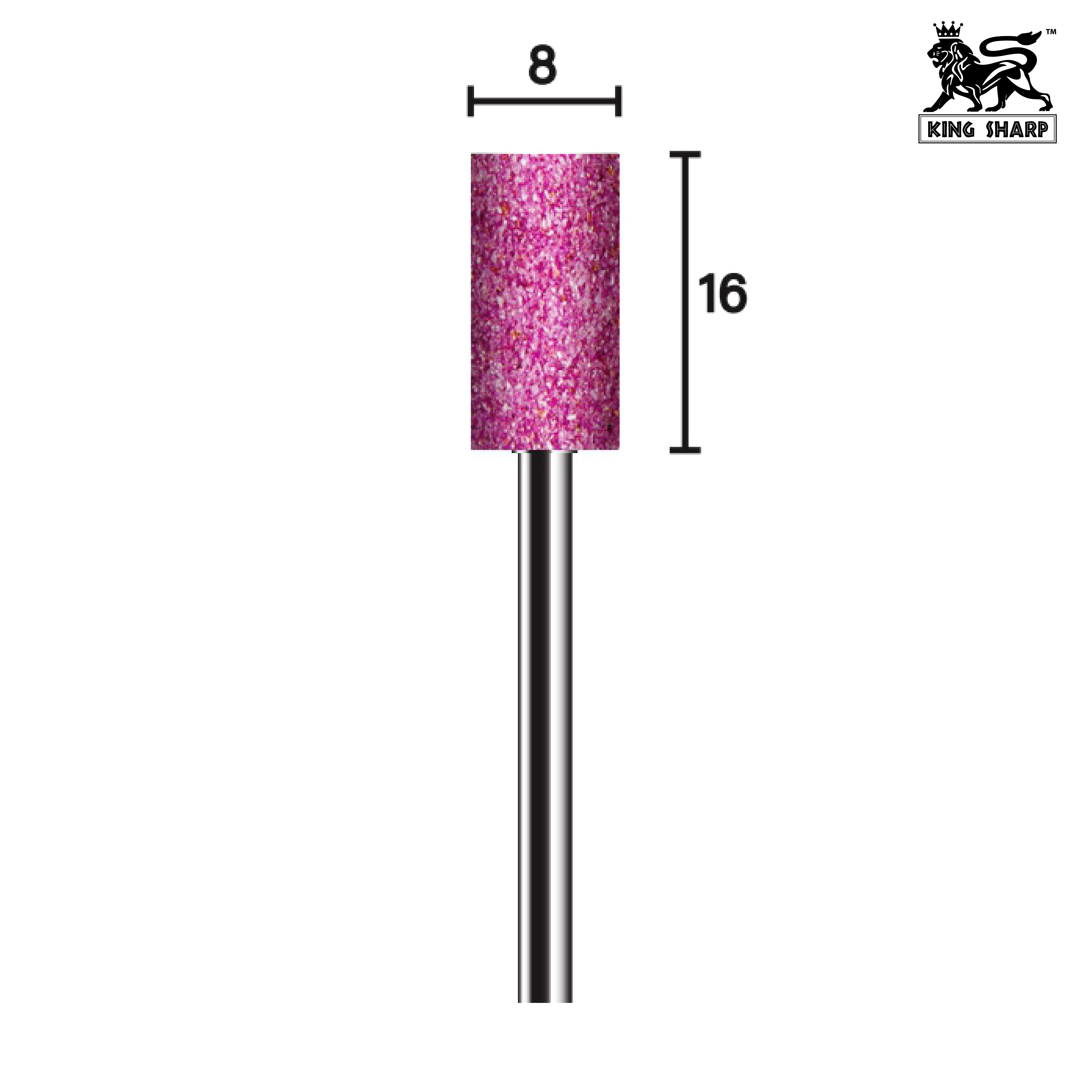 หินเจียรมีแกน KINGSHARP WS182 PA80QV40 8x16x3 mm.