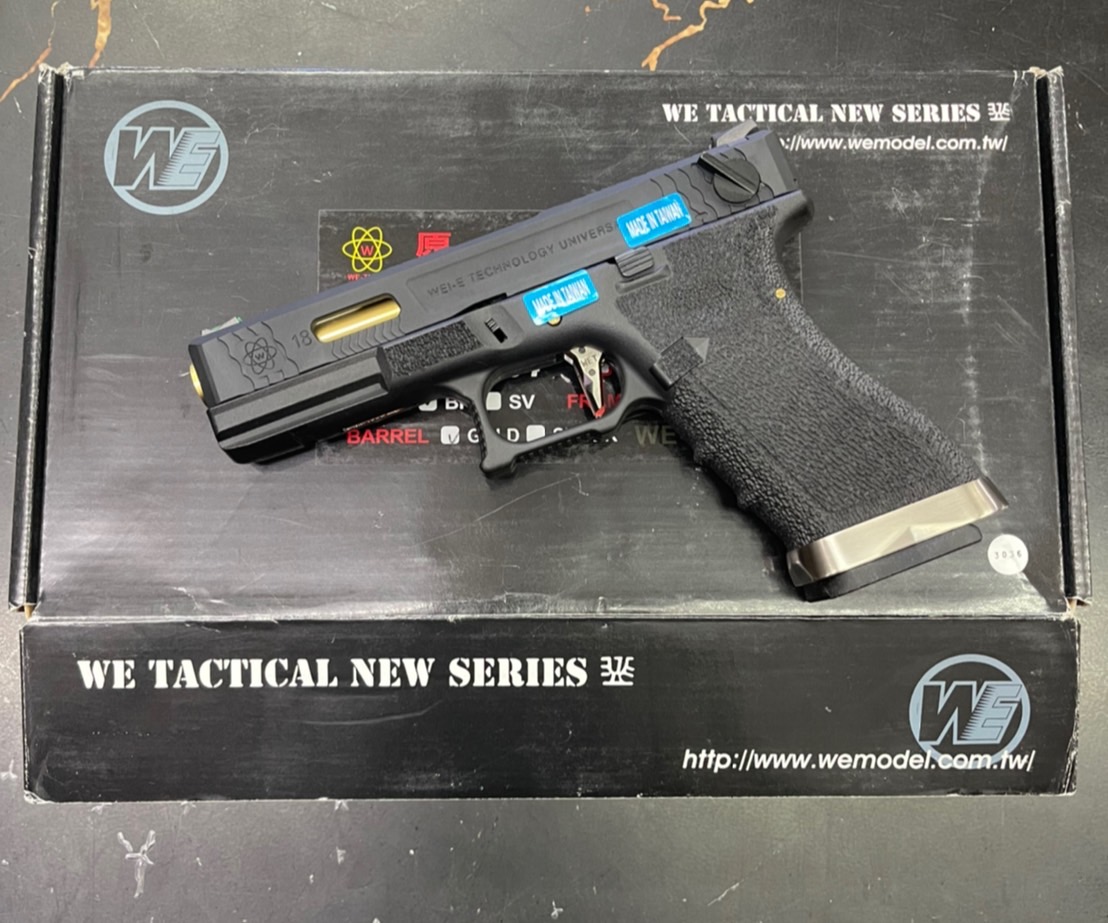 Glock 18 G-Force T1 เฟรมดำ สไลด์ดำ ท่อทอง - WE