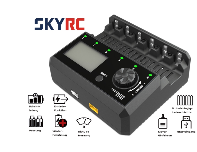 SkyRC NC2500 Pro NC2200 NC1500 AA/AAA เครื่องชาร์จถ่าน NI-CD , NI-MH