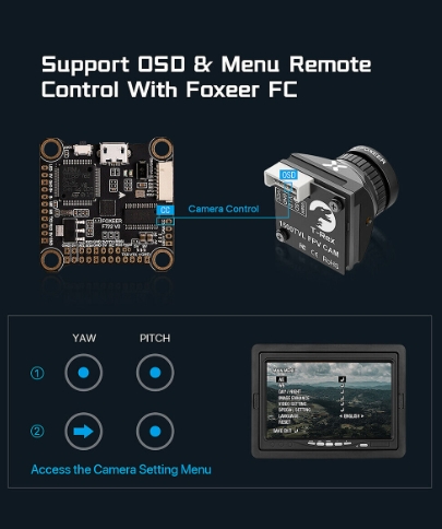 Foxeer T-REX Micro / Mini 1500TVL กล้อง Super WDR 4:3 16:9 PAL/NTSC Switchable กล้องสำหรับ FPV Racing Freestyle