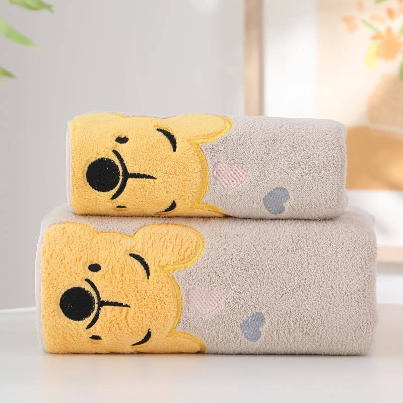 ผ้าเช็ดตัว หมีพู 1ผืน ของขวัญน่ารัก พร้อมส่ง