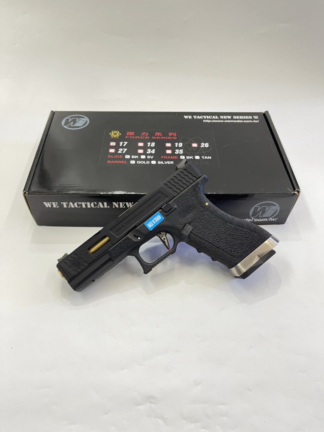 Glock17 G-Force T1 เฟรมดำ สไลด์ดำ ท่อทอง GBB - WE