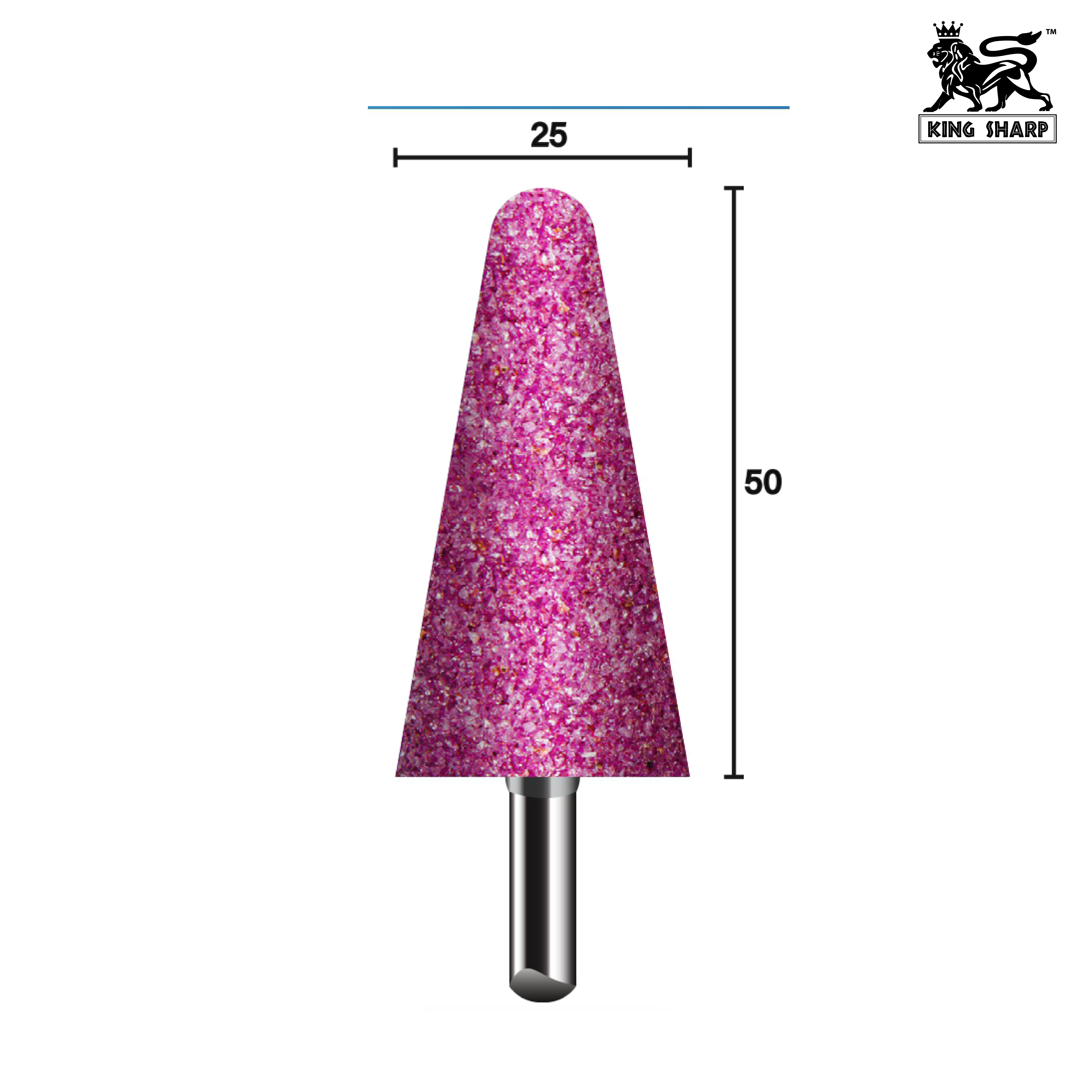 หินเจียรมีแกน KINGSHARP A3 PA36PV40 25x50x6 mm.