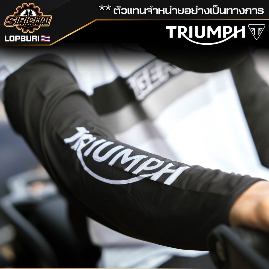 Triumph TIGER 1200 BLACK & WHITE LONG SLEEVE JERSEY ของแท้ 100%✅ MTLS22404