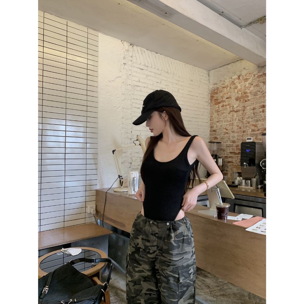 ดำ เสื้อกล้าม บอดี้สูท ดุมแป๊ก เสริมฟองน้ำ รหัส CN2330