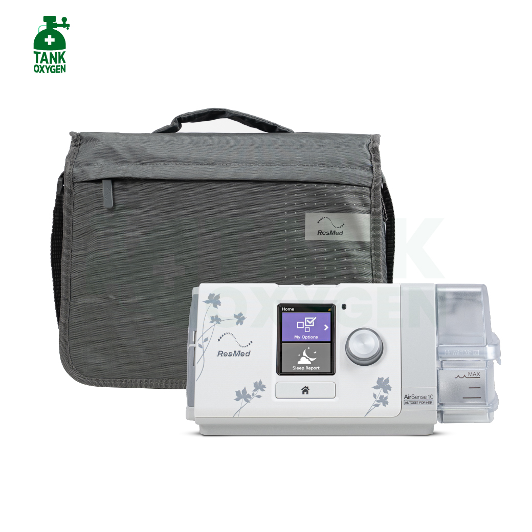 เครื่องช่วยหายใจ Auto Cpap ยี่ห้อ Resmed รุ่น Airsense 10 Autoset for her ลดการนอนกรน หยุดหายใจขณะหลับ รับประกันศูนย์ไทย 3 ปี