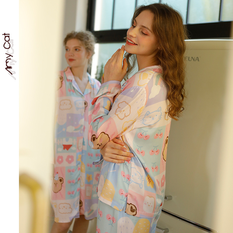 ชุดนอนเซท 2 ชิ้น ดอกไม้พาสเทล SL017