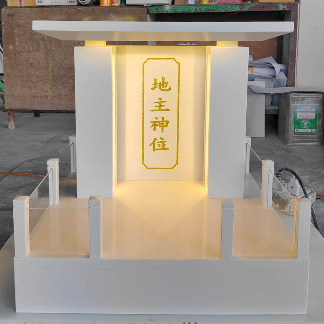 ตี่จู้เอี๊ยะ : minimal shrine โรมัน ขนาด18นิ้ว สีหินอ่อนขาวโรม