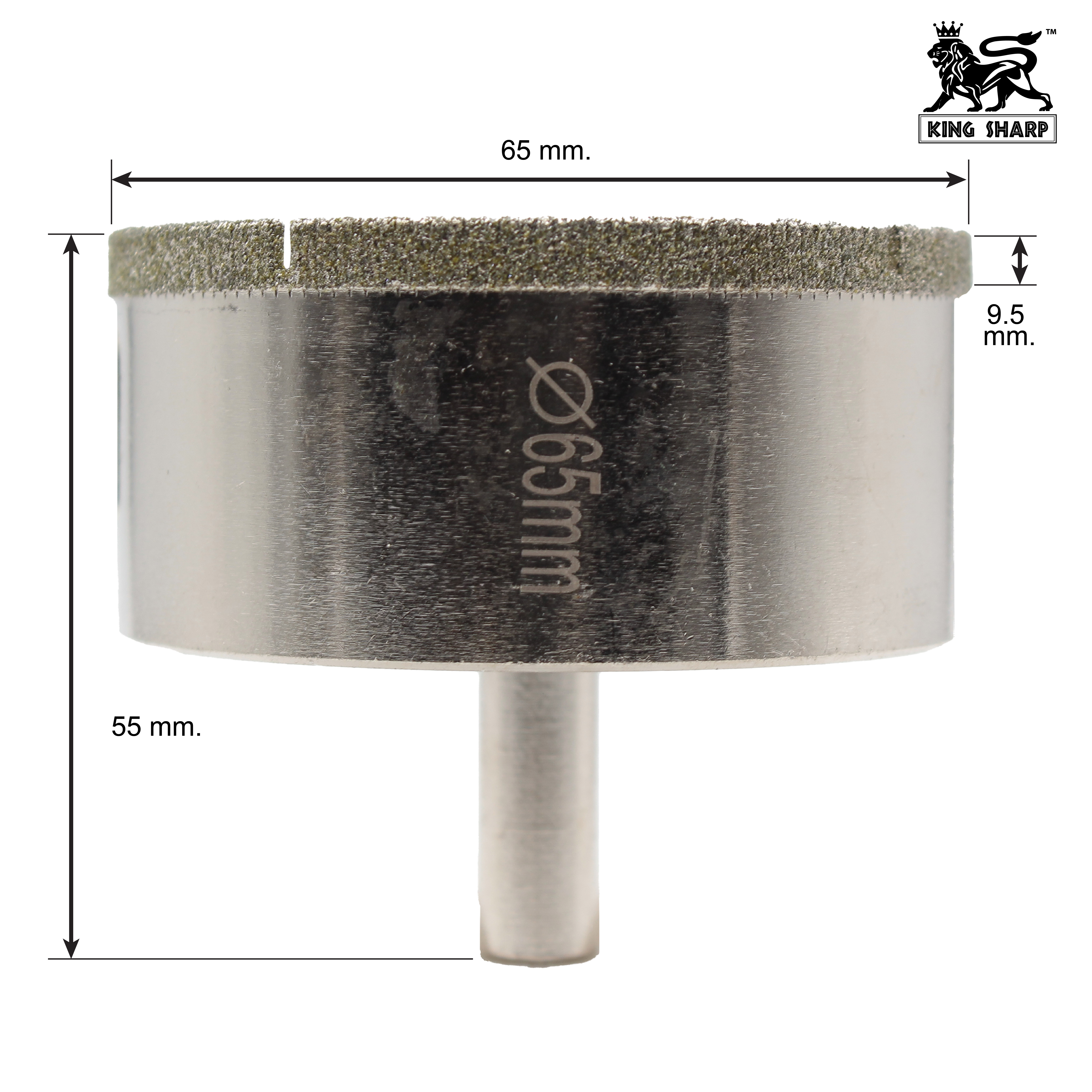 เพชรเจาะกระจก KINGSHARP (P) 65x55 mm.