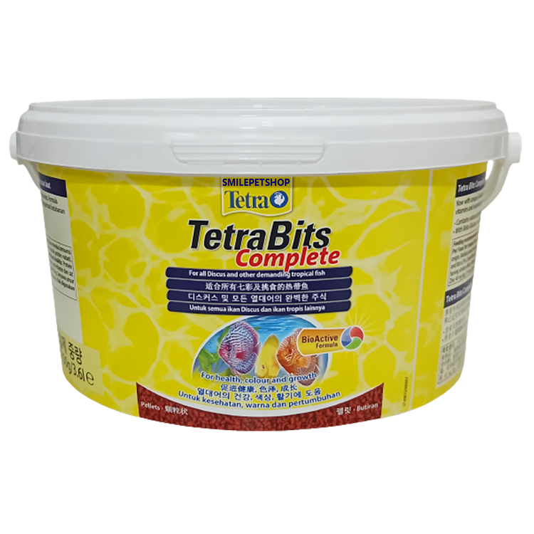 Tetra Bits Complete 3.6L/1150g.(อาหารปลาสวยงามจากเยอรมัน ชนิดเม็ดจมน้ำ เร่งสี เร่งโต ไม่ทำให้น้ำขุ่น)