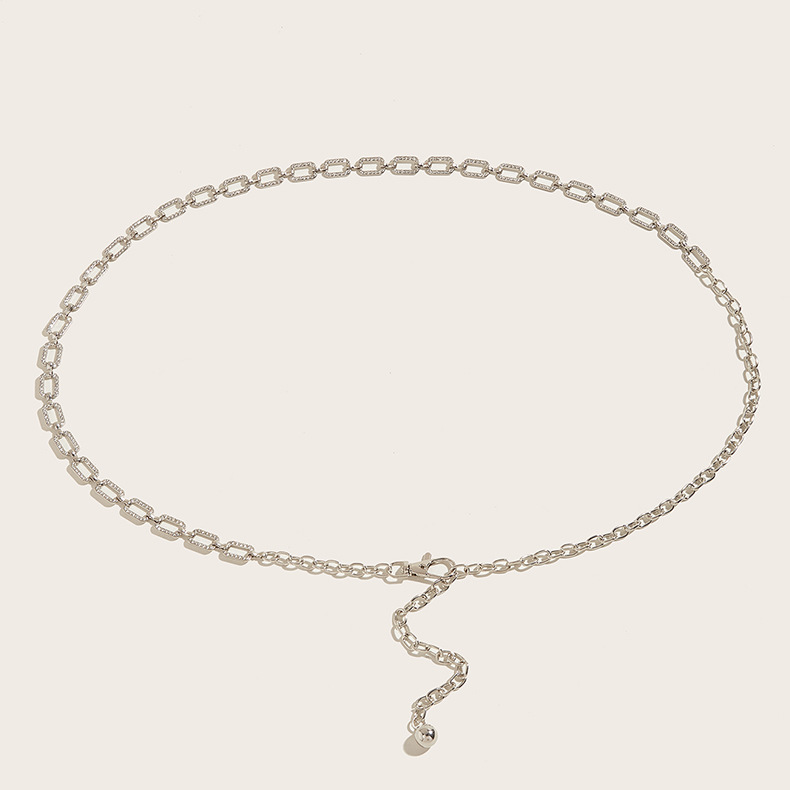 เข็มขัด สายโซ่ เพชร คาดเอวแฟชั่น พร้อมส่ง