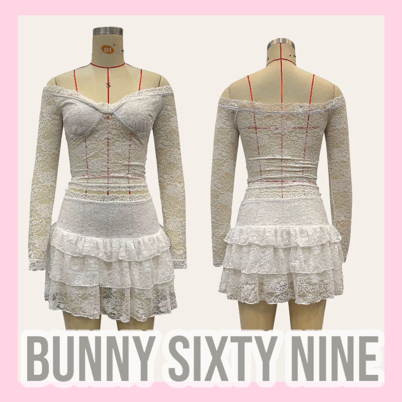 ชุดเซท ลูกไม้ปาดไหล่ รหัส GB240384