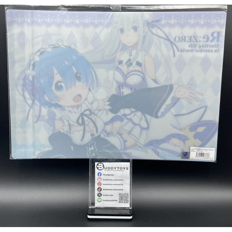 แผ่นรองโต๊ะแบบใสลาย เรม&เอมิเลีย จากรีซีโร่[Re:Zero Starting Life In Another World (A3) -Clear Desk Mat- Rem Emilia]