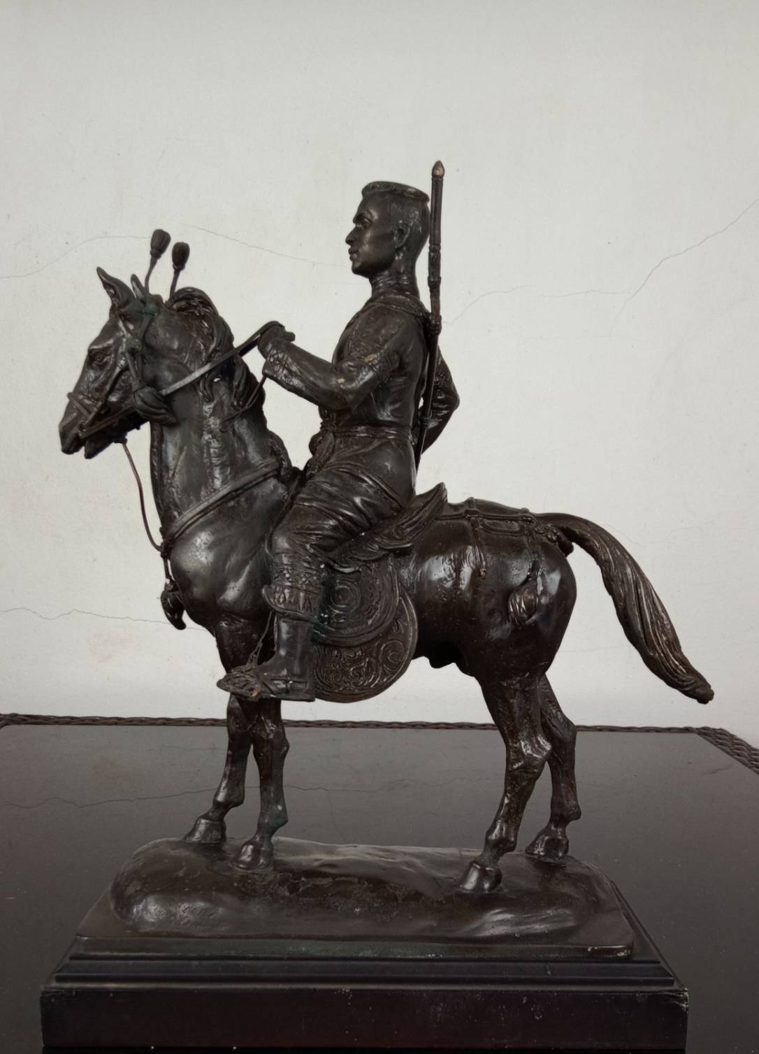 530.พระบรมรูปหล่อสมเด็จพระนเรศวรมหาราชทรงม้าศึก