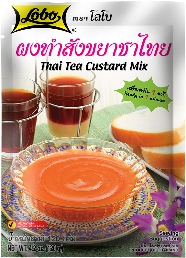 ผงทำสังขยาชาไทย 120 กรัม / Thai Tea Custard Mix 120 gram.