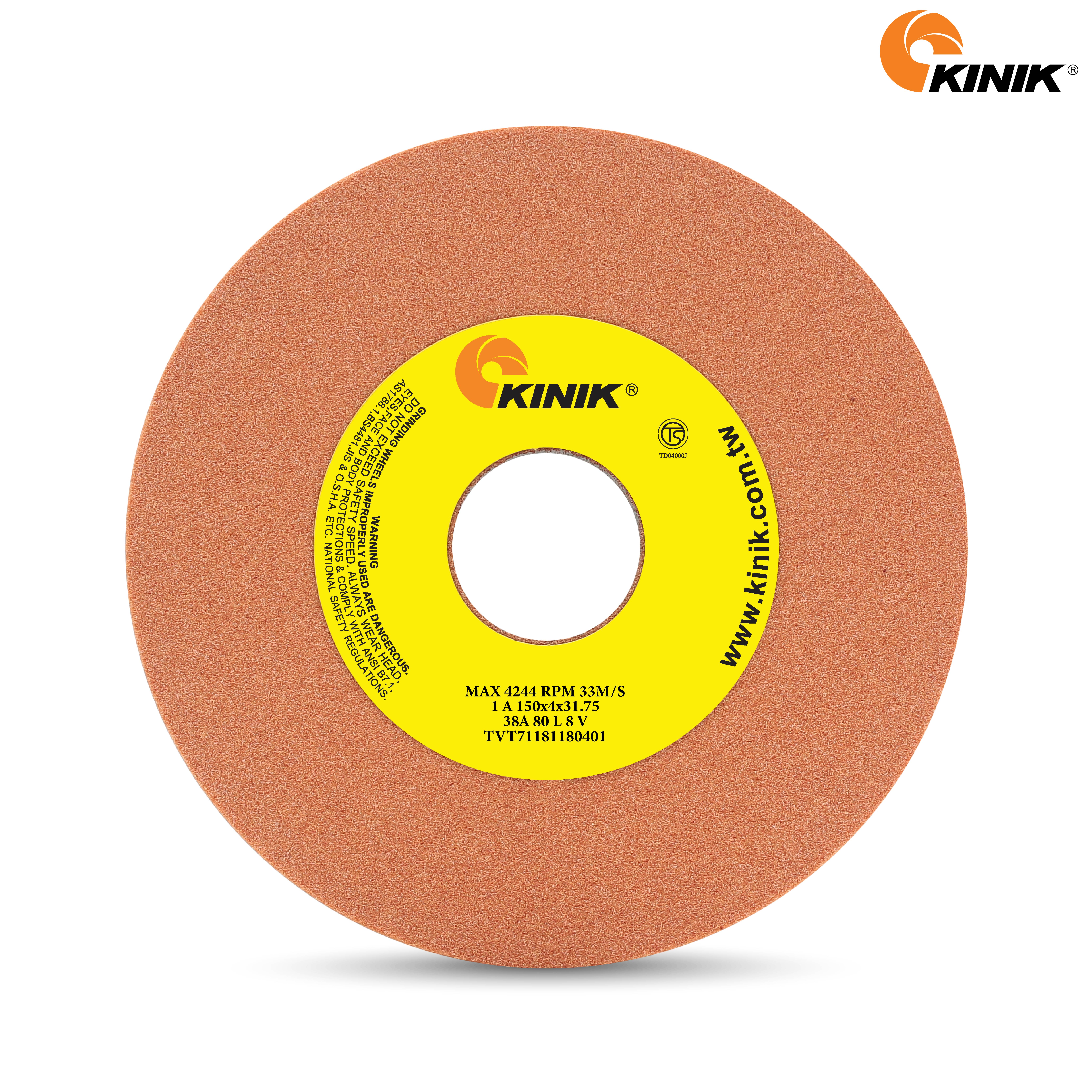 หินเจียร KINIK 38A80L8V1A 150x4x31.75 mm.