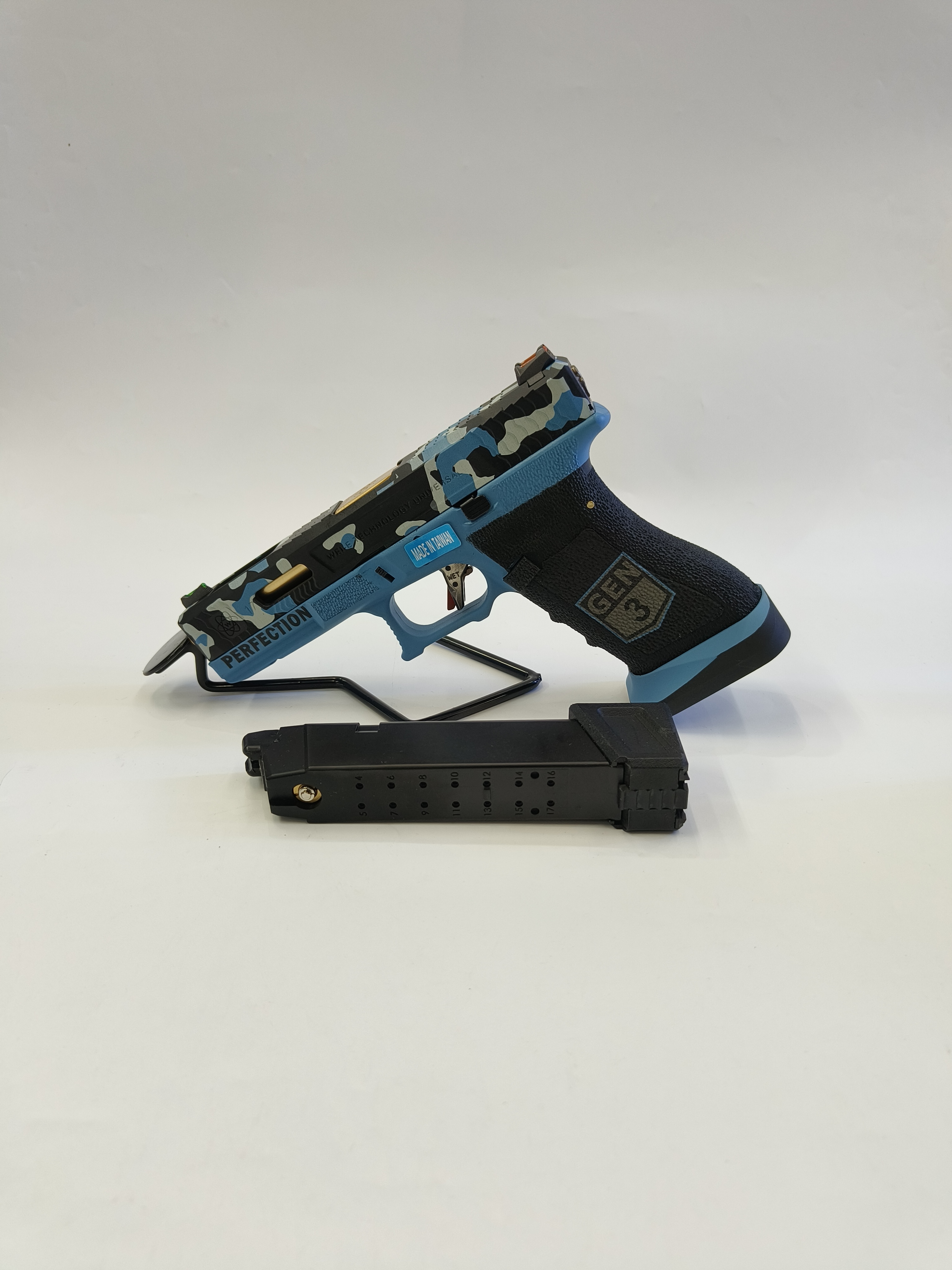 Glock 17V Secret (Camo Blue) Full-Auto - WE